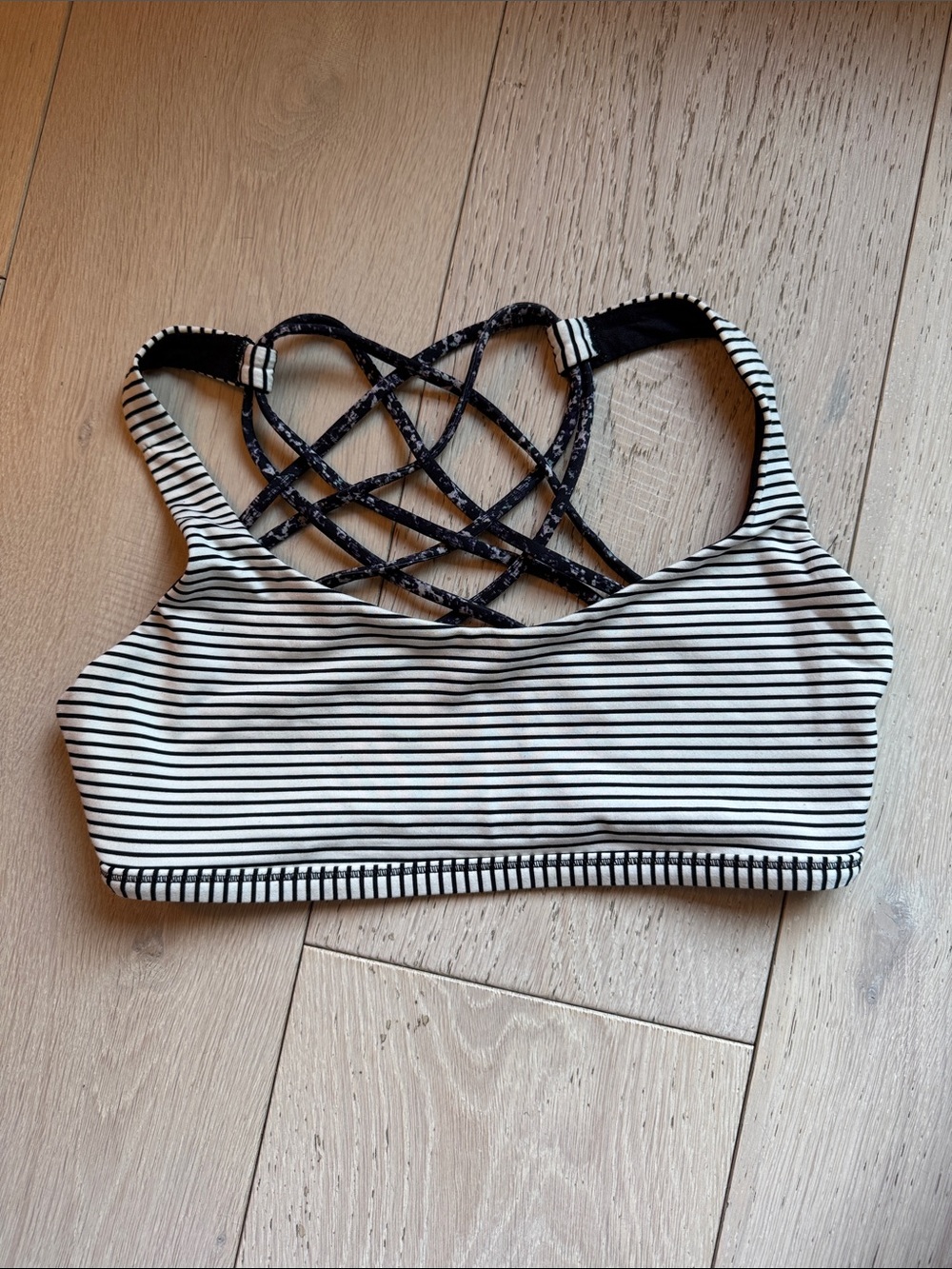 Lululemon Free To Be Wild Black Ghost Sports Bra